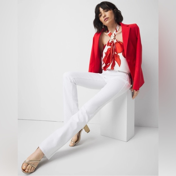 WHBM Mid-rise Bootcut Jean White Size 6 - Picture 4 of 9